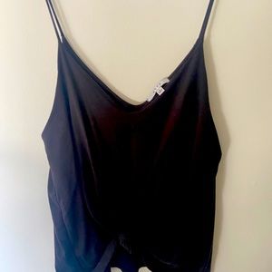 Black flowy tank